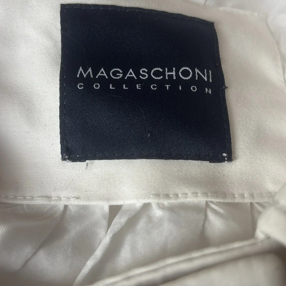 Magaschoni Collection Women’s White Jacket Size 12 Designer Business Spring - Picture 9 of 9